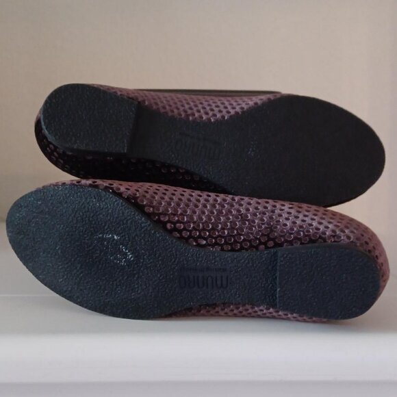 NWOT Munro American Walking Wedge Velvet Brown/Wine Color Ballet Flats Size 6 - Picture 5 of 7